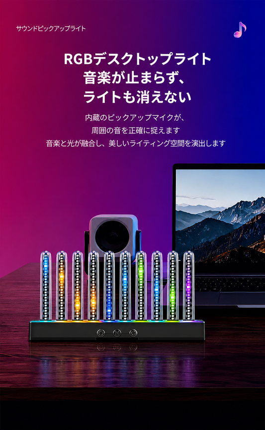SoundGlow 32｜音楽に反応するRGBスペクトラムライト