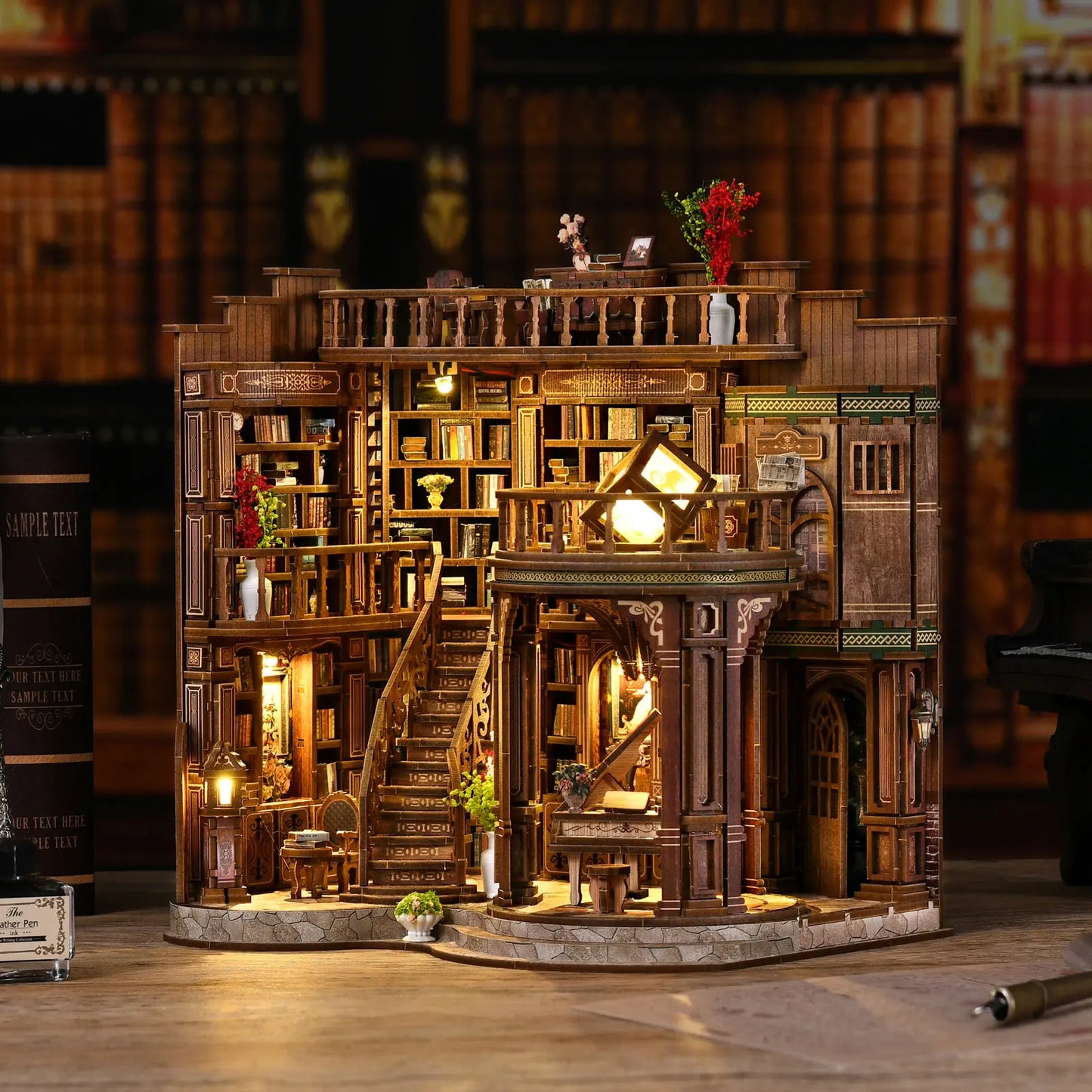夢灯りの図書館 DIYミニチュアキット