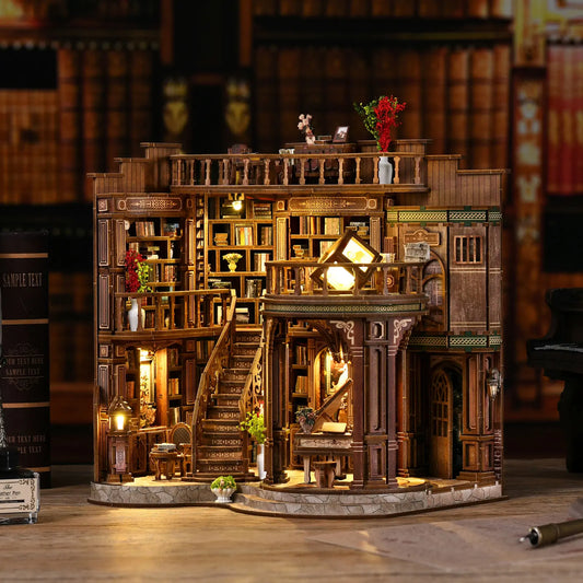 夢灯りの図書館 DIYミニチュアキット